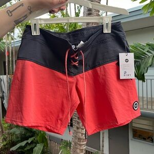 Roxy Women’s Black and Red Shorts